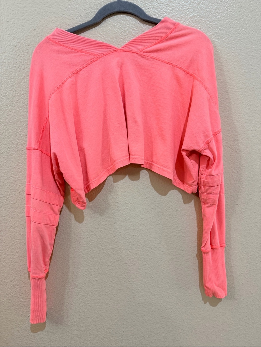 FP Movement All Star Cropped Layer Top Neon Coral XS EUC